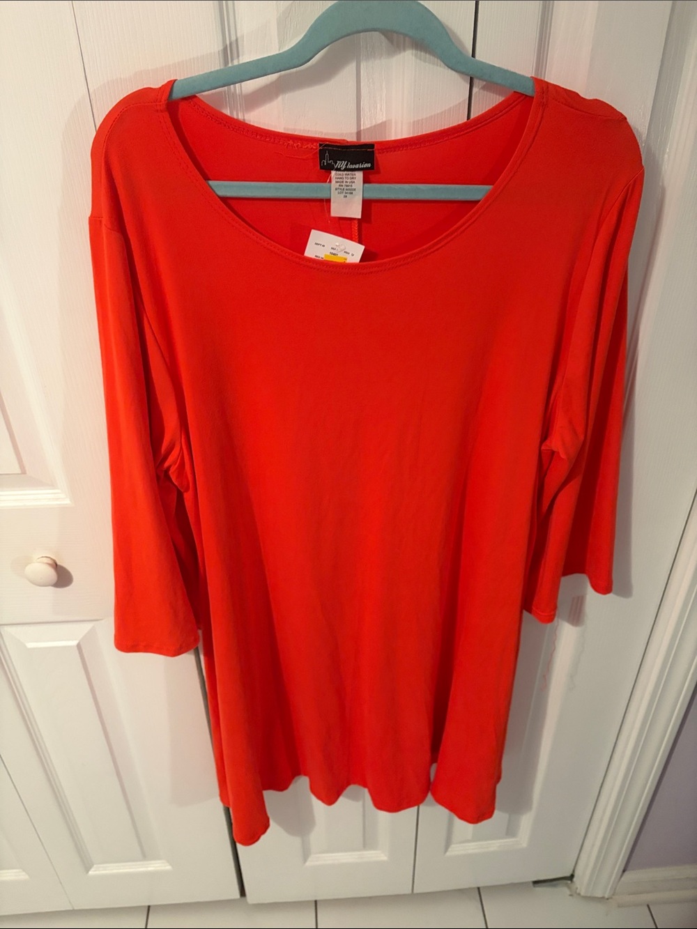 Bright Orange Women's Scoop Neck Top